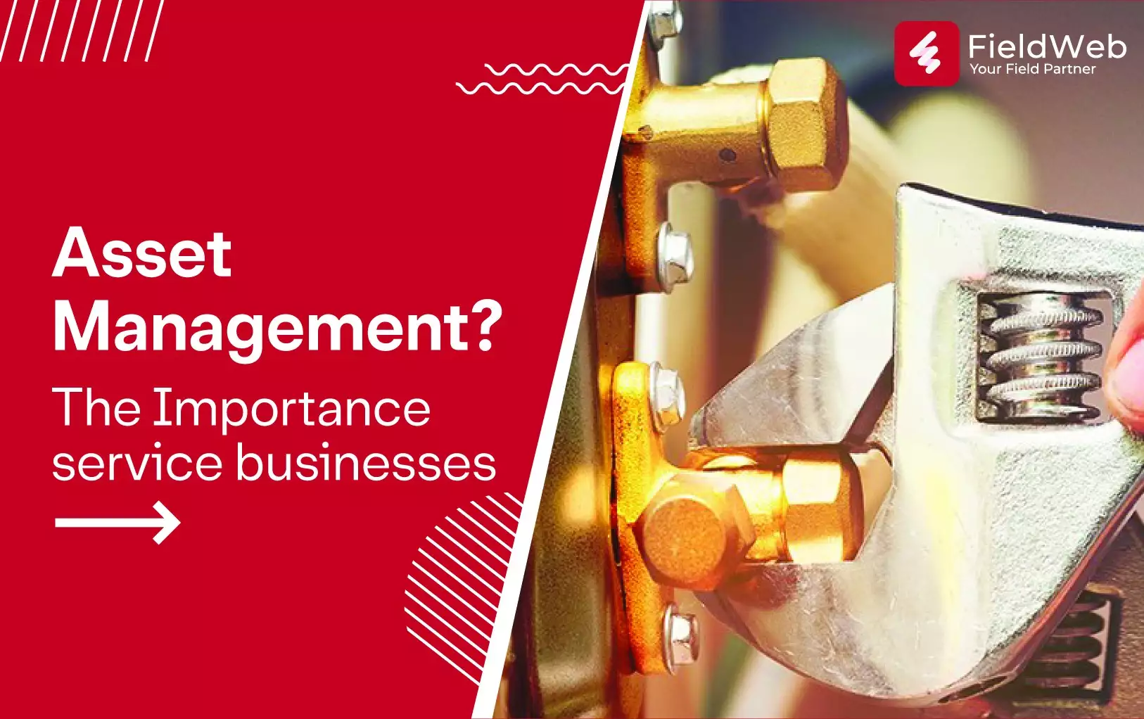 The image shows company assets including a wrench tightening a nut, symbolizing maintenance and repair operations, which highlights commitment to quality.